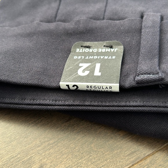 REITMANS Women’s Navy Blue Straight Leg Pull On Pants Iconic Fit Stretch Comfort - Picture 3 of 10